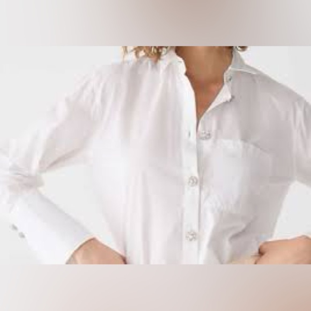 J Crew Button Down Blouse Size 4 - image 3